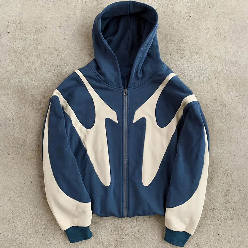 Devil Print Zip Hoodie